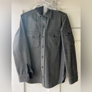 Gustin Gray Button-Up Wool Shirt